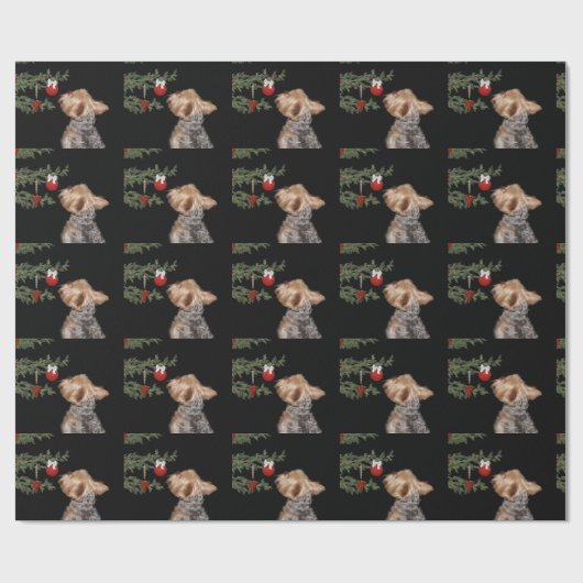 Tempted Yorkie Kerstmis Cadeaupapier (Vlak)