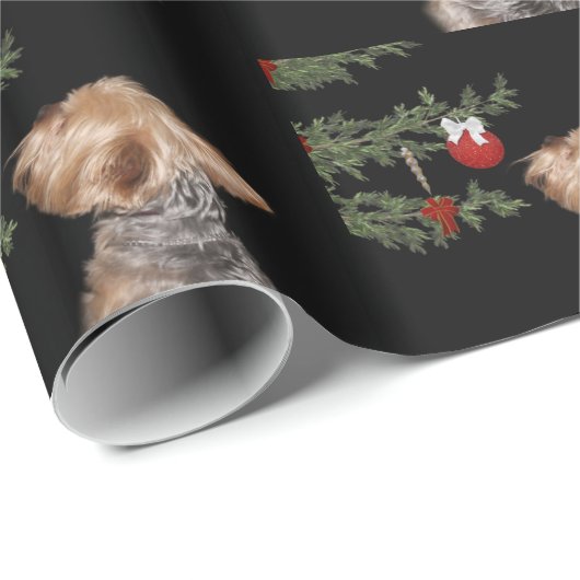 Tempted Yorkie Kerstmis Cadeaupapier (Rol Hoek)