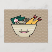 Tempura ramen bowl nori garnalen Japanse noedels Briefkaart (Voorkant)