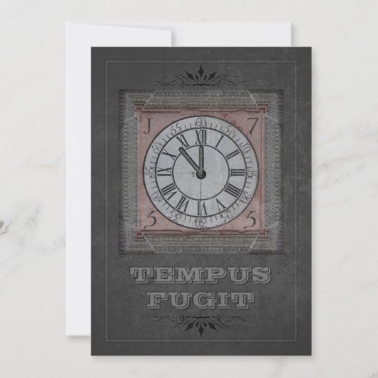 Tempus Fugit (aanpasbaar) Feestdagenkaart (Voorkant)