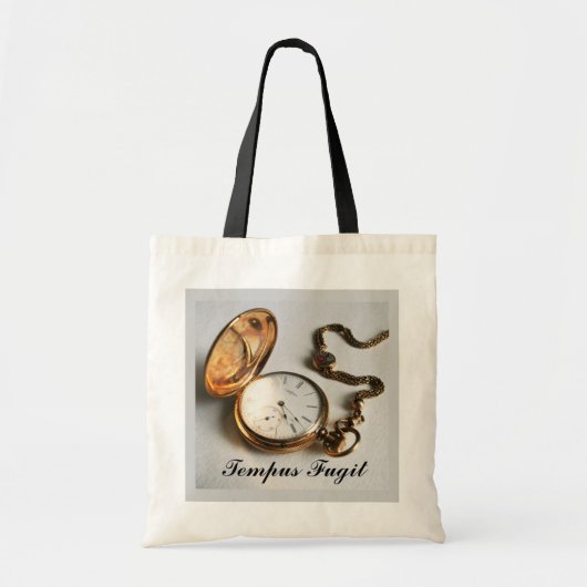 Tempus Fugit Antiek Pocket Watch Tas (Voorkant)