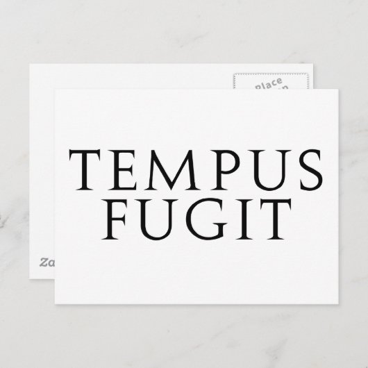 Tempus Fugit Briefkaart (Voorkant / Achterkant)