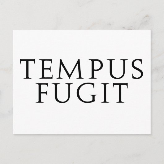 Tempus Fugit Briefkaart (Voorkant)
