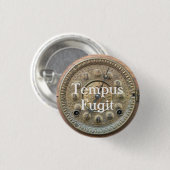 Tempus Fugit Clockface Button (Voorkant /achterkant)