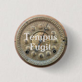 Tempus Fugit Clockface Button (Voorkant)