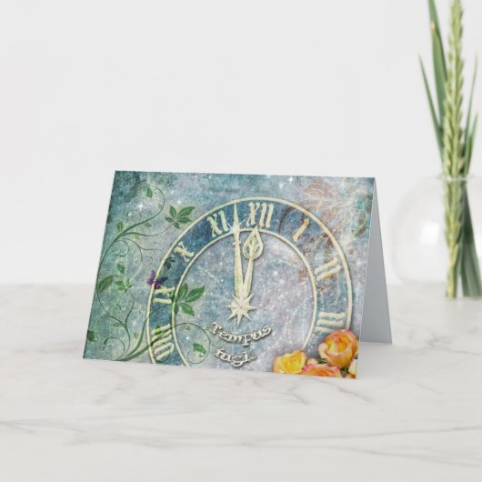 Tempus Fugit Feestdagen Kaart (Voorkant)