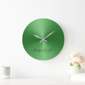 Tempus Fugit Green Metallic Style Acryl Grote Klok (Huis)