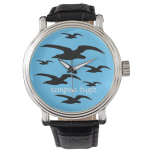 Tempus Fugit Horloge (Blauw)
