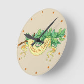 Tempus fugit scroll Latijn citaat "tijdvliegen" Ronde Klok (Hoek)