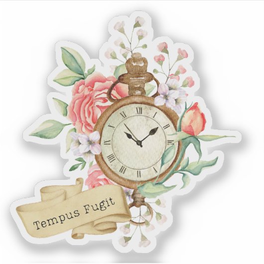 Tempus Fugit Sticker (Voorkant)