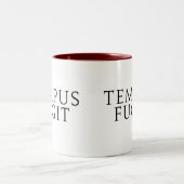 Tempus Fugit Tweekleurige Koffiemok (Center)