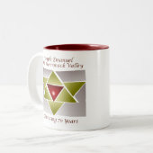 TEMV 70th Tweekleurige Koffiemok (Voorkant links)