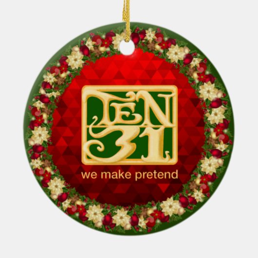 TEN31's Gargoyle Living Art Holiday Ornament. Cera Keramisch Ornament (Achterkant)