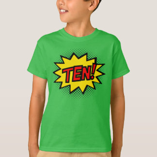 TEN! 10e verjaardag Gift Superheld Logo T-Shirt