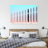 Ten Cat's Geometric Pattern Design  Canvas Afdruk (Insitu (Slaapkamer))