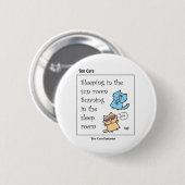 TEN-CATS - Zonneverbranding Ronde Button 5,7 Cm (Voorkant /achterkant)