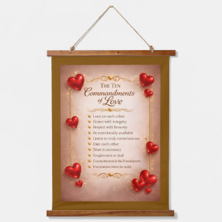 Ten Commandments of Love Hangend Wandkleed