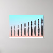 Ten Crochet Cats Geometric Pattern  Canvas Afdruk (Voorkant)