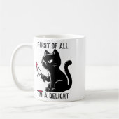 Ten eerste ben ik een genot Grappige Sarcastische  Koffiemok (Links)