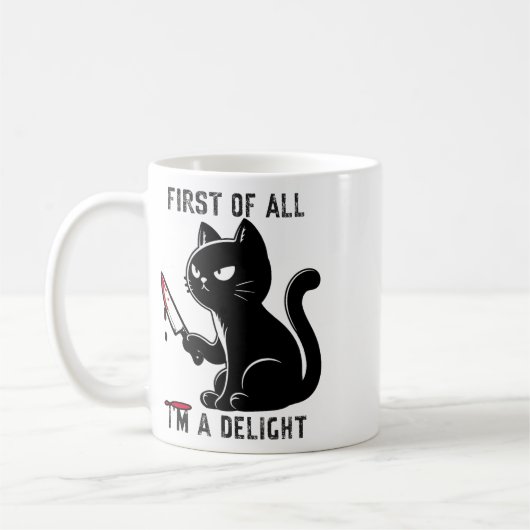 Ten eerste ben ik een genot Grappige Sarcastische  Koffiemok (Links)