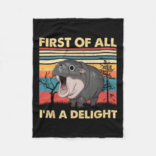 Ten eerste ben ik een genot Moo Deng Ba Fleece Deken