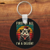 Ten eerste ben ik een verrukking Angry Opossum CH Sleutelhanger (Voorkant)