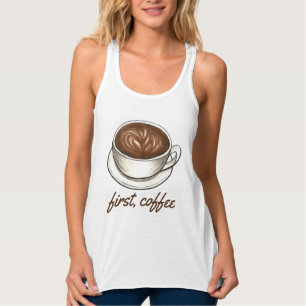Ten eerste: Coffee Seattle Latte Coffee Cup Tankto Tanktop