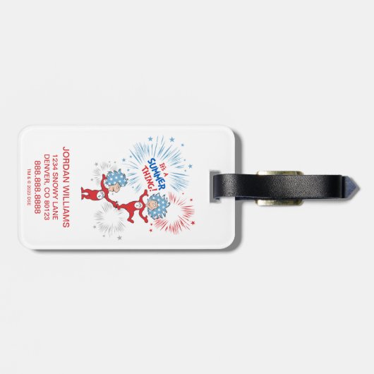 Ten eerste, het is een zomer ding bagagelabel (Achterkant horizontaal)