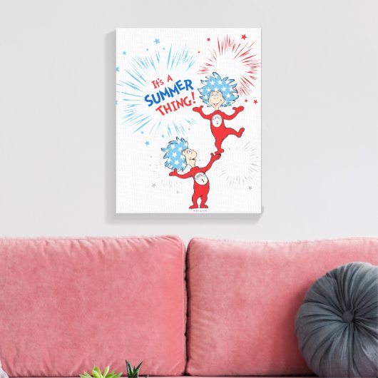 Ten eerste, het is een zomer ding canvas afdruk (Insitu (Woonkamer))