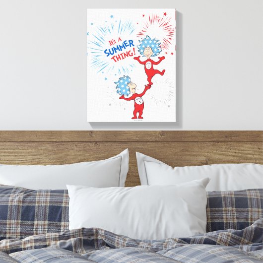 Ten eerste, het is een zomer ding canvas afdruk (Insitu (Slaapkamer))