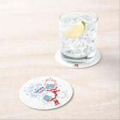 Ten eerste, het is een zomer ding ronde kartonnen onderzetter (Insitu)