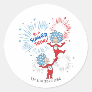Ten eerste, het is een zomer ding ronde sticker