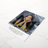 Ten Heart Foto Verjaardag Goud Folie Uitnodiging (Gedraaid)