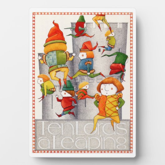 TEN HEREN Een SPRINGENDE 5x7 Houten Plaque + Ezel Fotoplaat (voorkant)