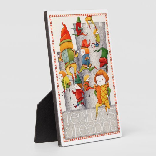 TEN HEREN Een SPRINGENDE 5x7 Houten Plaque + Ezel Fotoplaat (Zijkant)