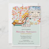 Ten is een Vibe Daisy Van Floral 10e verjaardag Kaart (Voorkant)