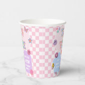 Ten is een vibe preppy patch 10e verjaardagsfeestj papieren bekers (Rechts)