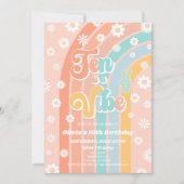 Ten is een vibe regenboog daisy 10e verjaardagsfee kaart (Voorkant)