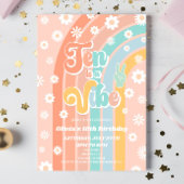 Ten is een vibe regenboog daisy 10e verjaardagsfee kaart