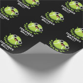 Ten Knees Ball Funny Tennis Pun Dark BG Cadeaupapier (Hoek)