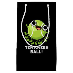 Ten Knees Ball Funny Tennis Pun Dark BG Klein Cadeauzakje