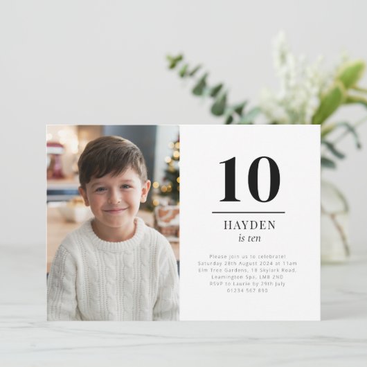 Ten Landscape Photo Invitation Kaart (Staand voorkant)