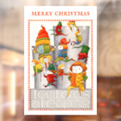 TEN LORDS A LEAPING 12x18 Window Cling Raamsticker (Vel 2)