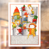 TEN LORDS A LEAPING 8x11 Window Cling Raamsticker (Vel 2)