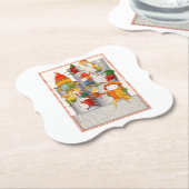 TEN LORDS A LEAPING Bracket Paper Onderzetters (Gekanteld)