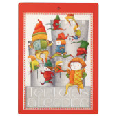 TEN LORDS A LEAPING Clipboard - Rood Klembord (Achterkant)