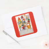 TEN LORDS A LEAPING Grote Vierkante Stickers - Roo (Envelop)