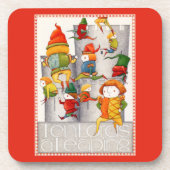 TEN LORDS A LEAPING Hard Plastic Onderzetters - Ro (Voorkant)