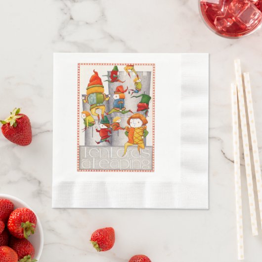 TEN LORDS A LEAPING Munt Lunch Papieren servetten (Insitu)