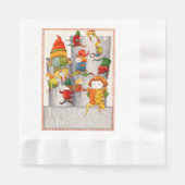 TEN LORDS A LEAPING Munt Lunch Papieren servetten (Voorkant)